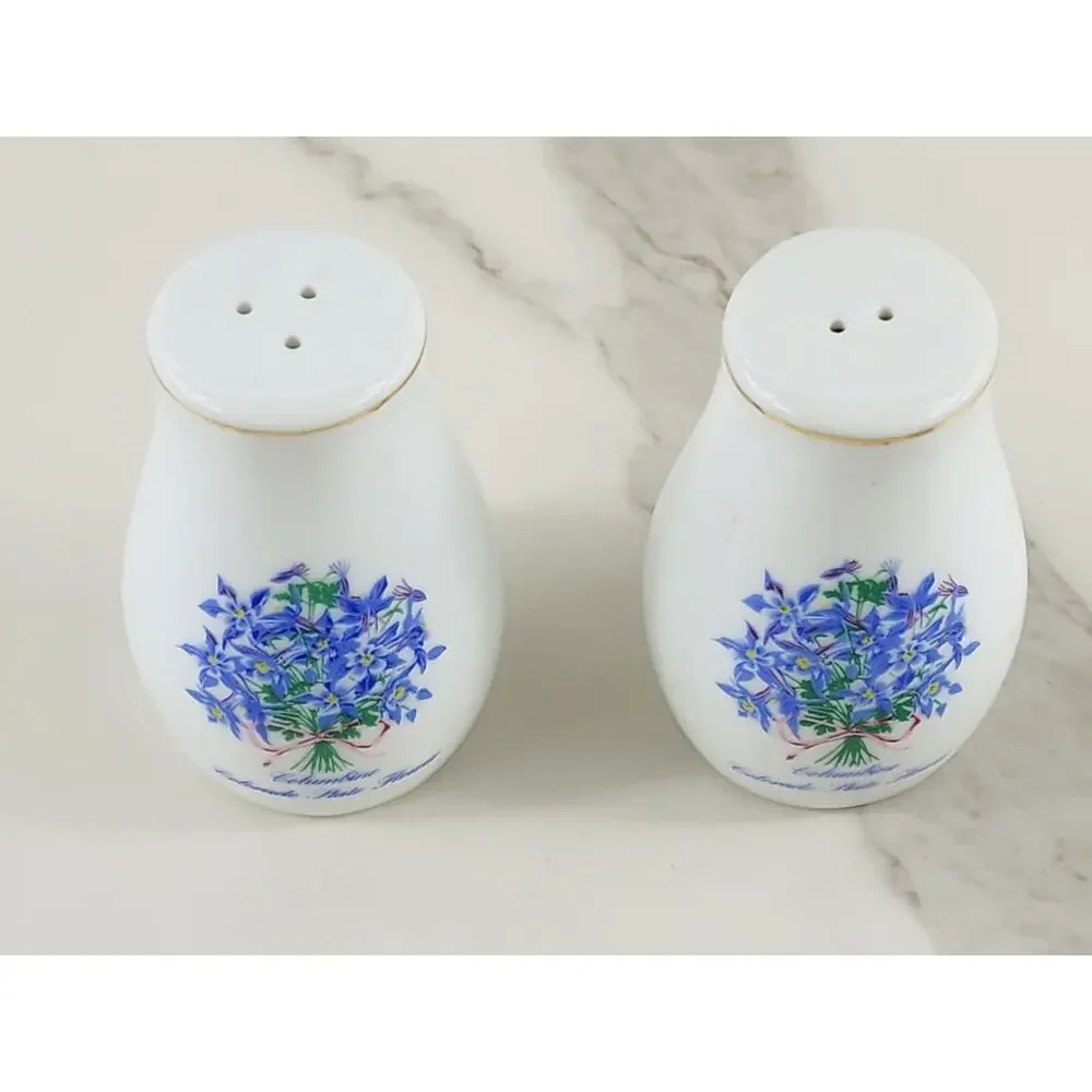 Columbine Flower Lavender Salt & Pepper Shakers 3